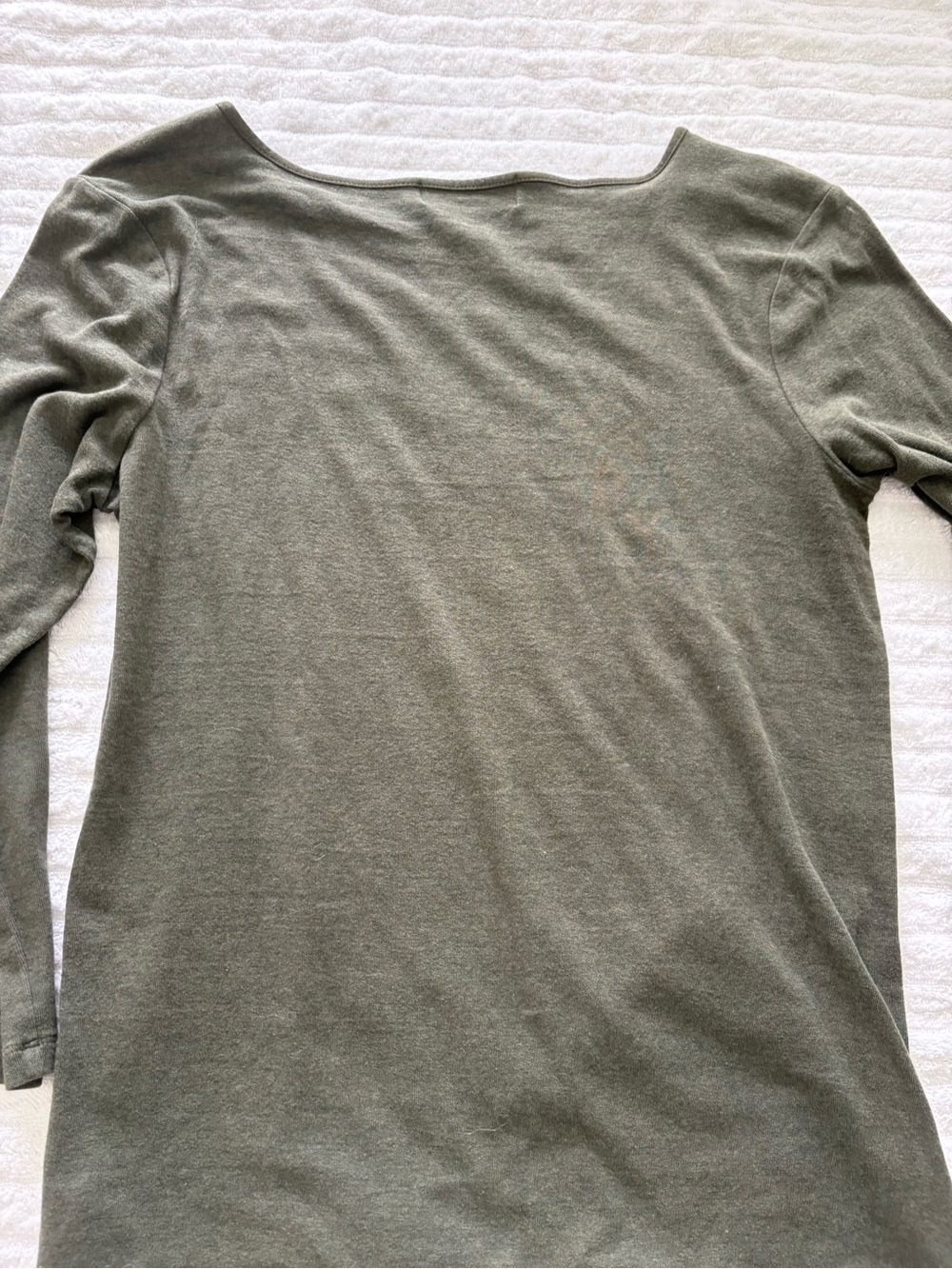 ABS by Allen Schwartz Forest Night Olive Green Zip Shoulder Top L - Picture 11 of 11